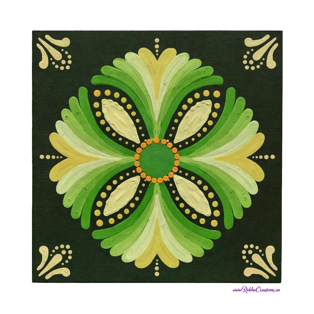 Mandala Painting - The Verdant Bloom